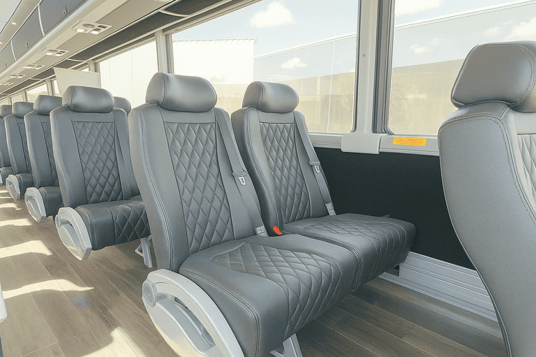 interior of Charter Bus Rental Santa Maria charter bus